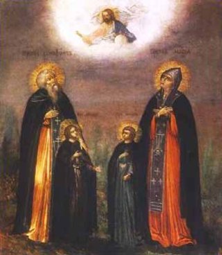 Santos Jenofonte, María, Juan y Arcadio, monjes